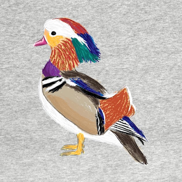 Nice Artwork showing a Mandarin Duck III by JDHegemann